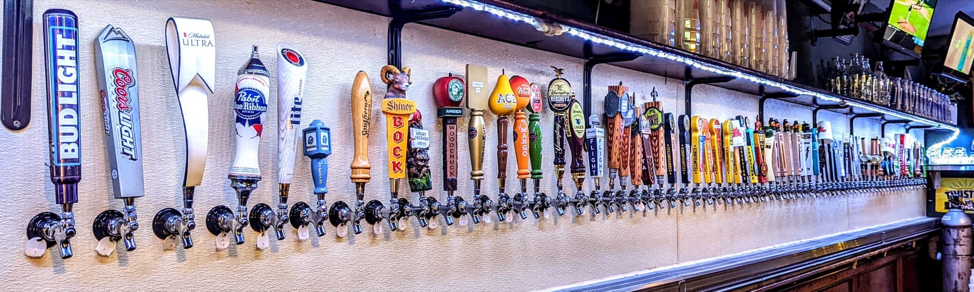 A drink at Rosey Baby’s beer wall